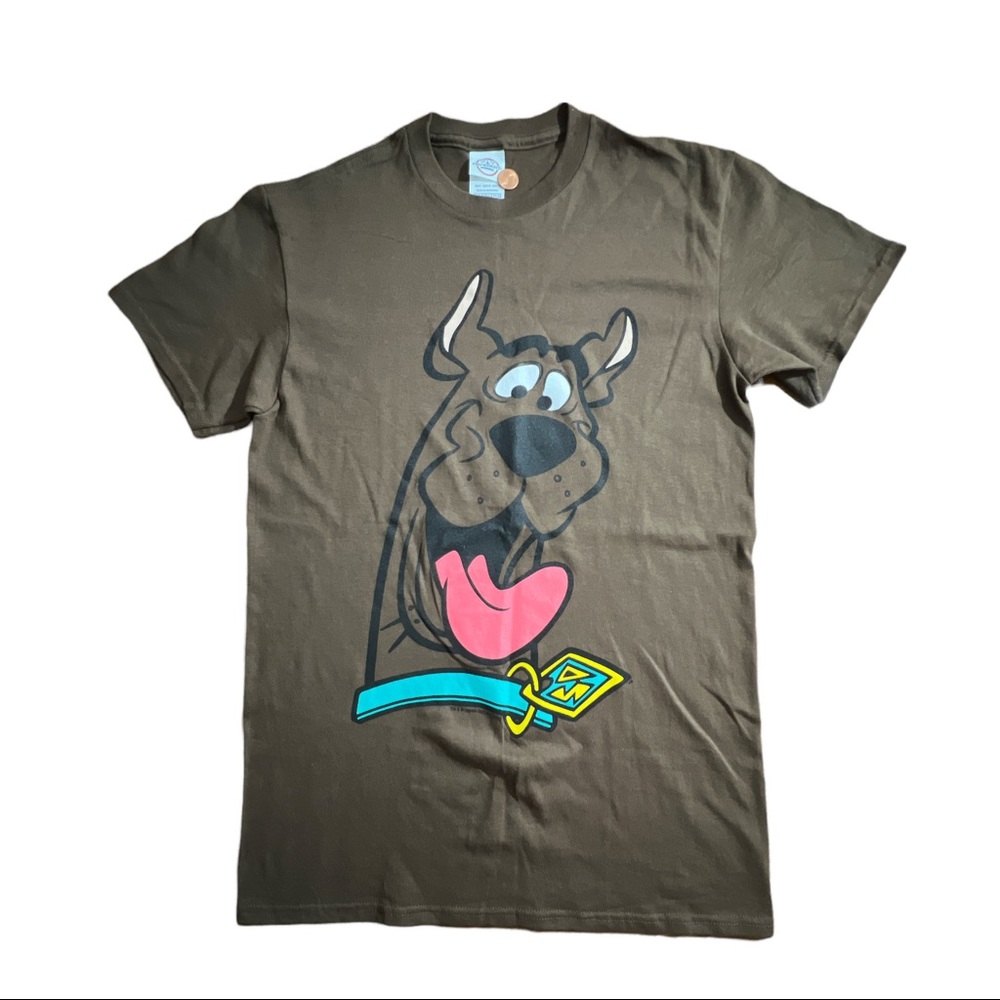 Scooby Doo Big Face Cartoon Promo Unisex Men’s Brown T-shirt Size Small NWOT